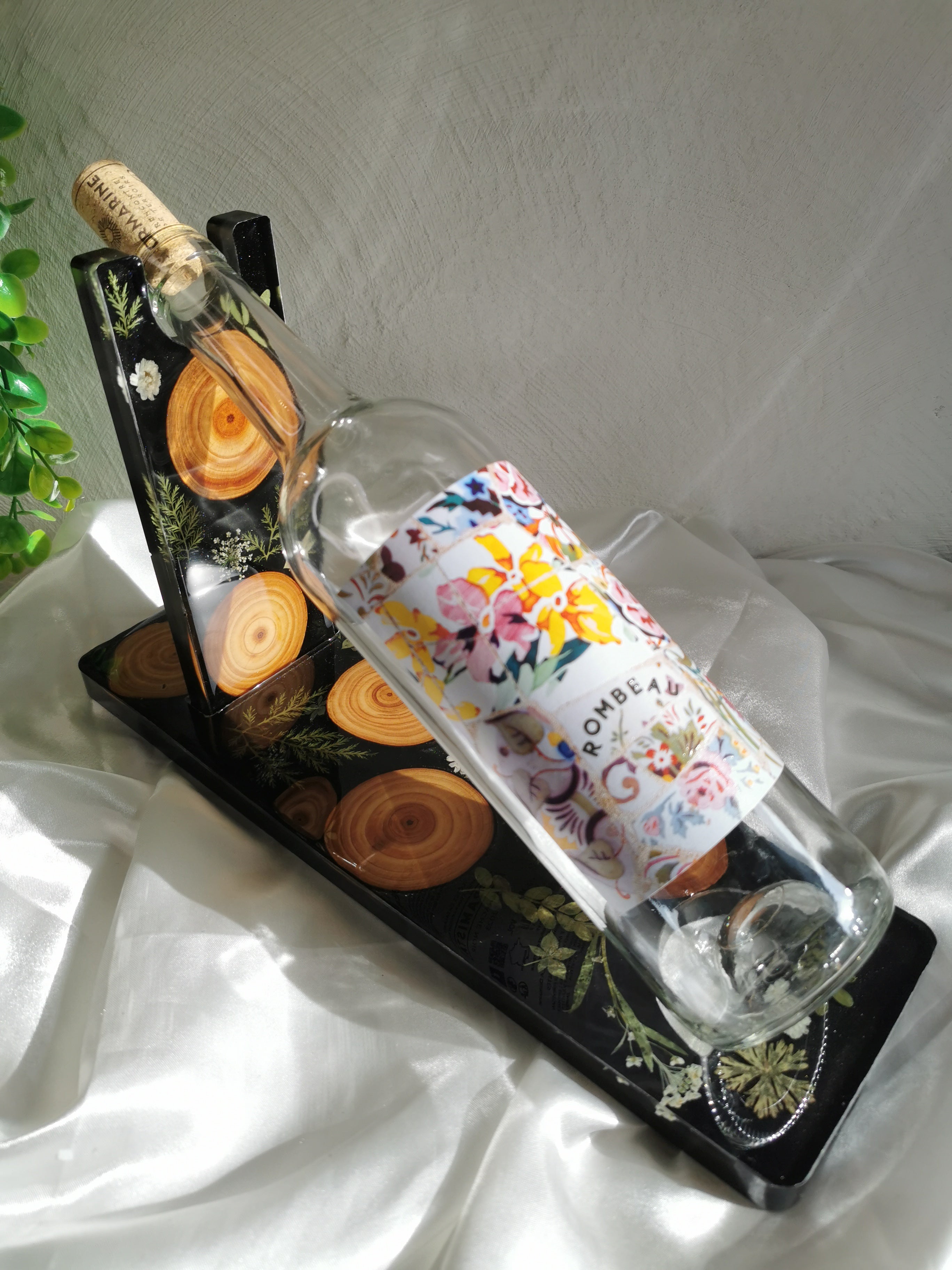 Support de bouteille champêtre