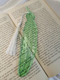 Marque pages Plume verte