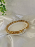 Porte savon blanc et Or