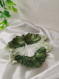 Vide poche feuille d'érable vert et blanc