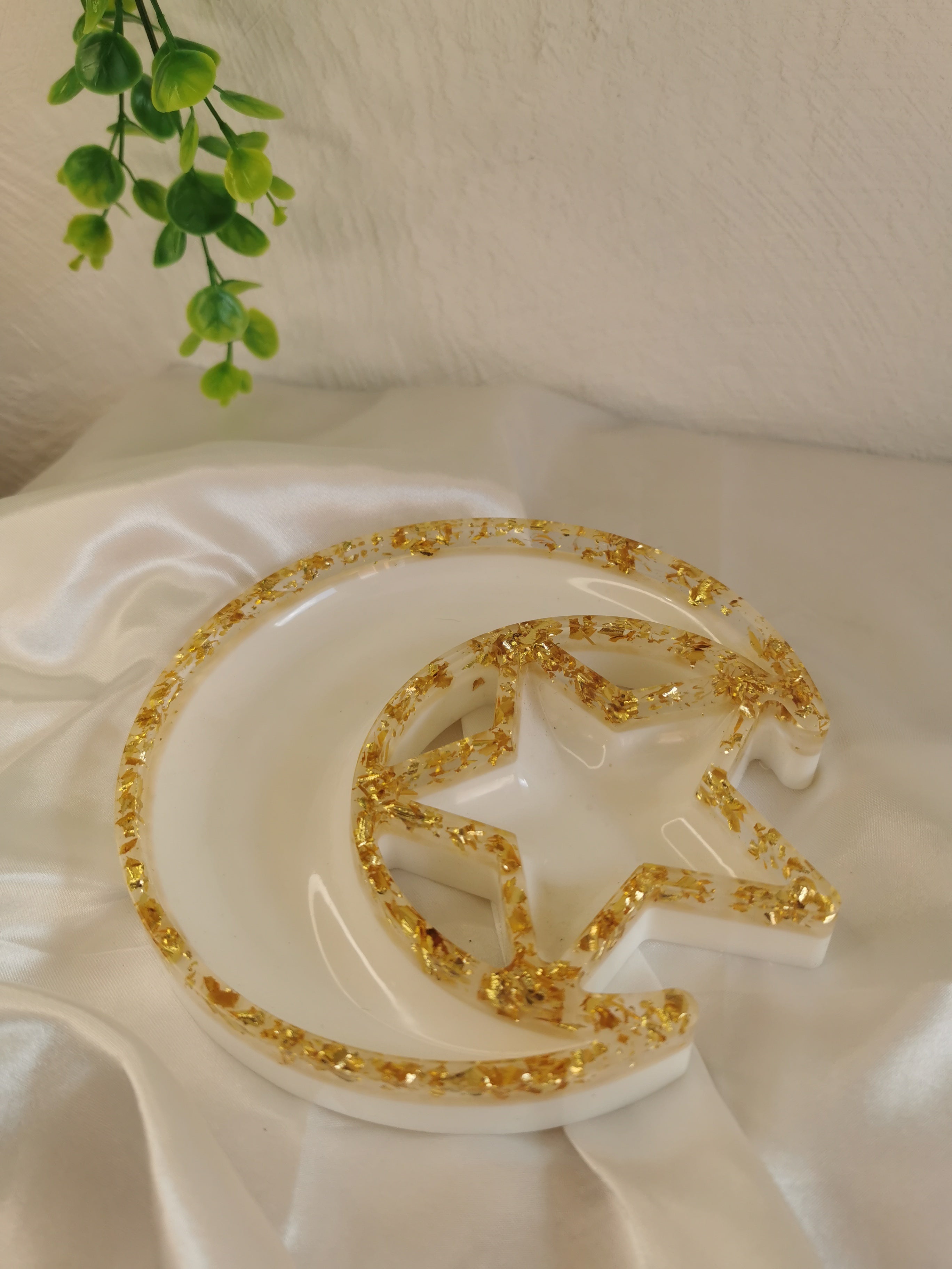 Vide poche magic blanc et or