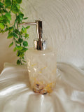 Flacon pour savon pétales de fleurs