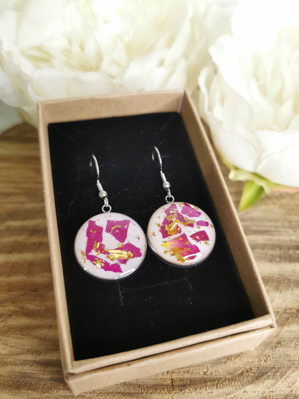 Boucles d'oreilles Rose