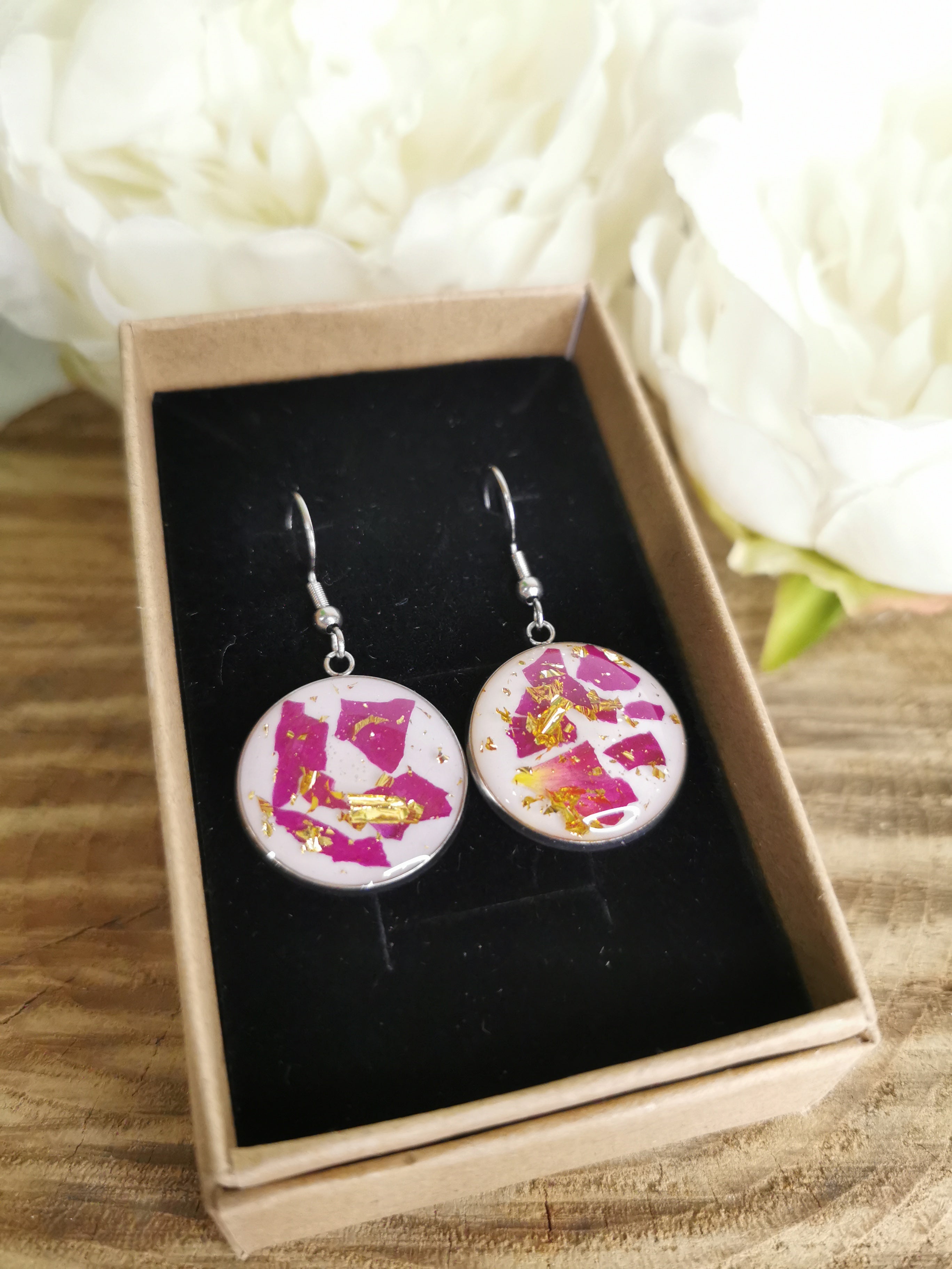 Boucles d'oreilles Rose