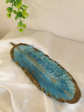 Vide poche Plume bleu et doré