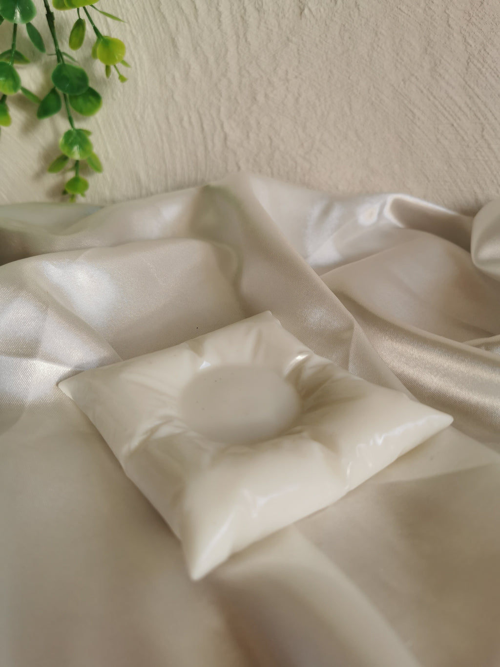 Bougeoir coussin blanc