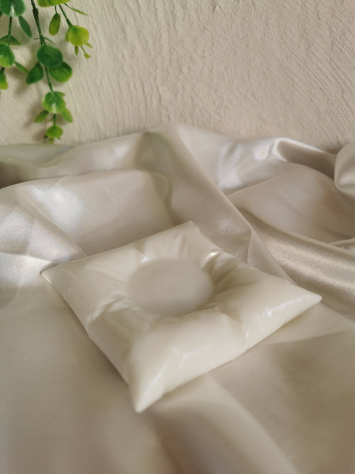 Bougeoir coussin blanc
