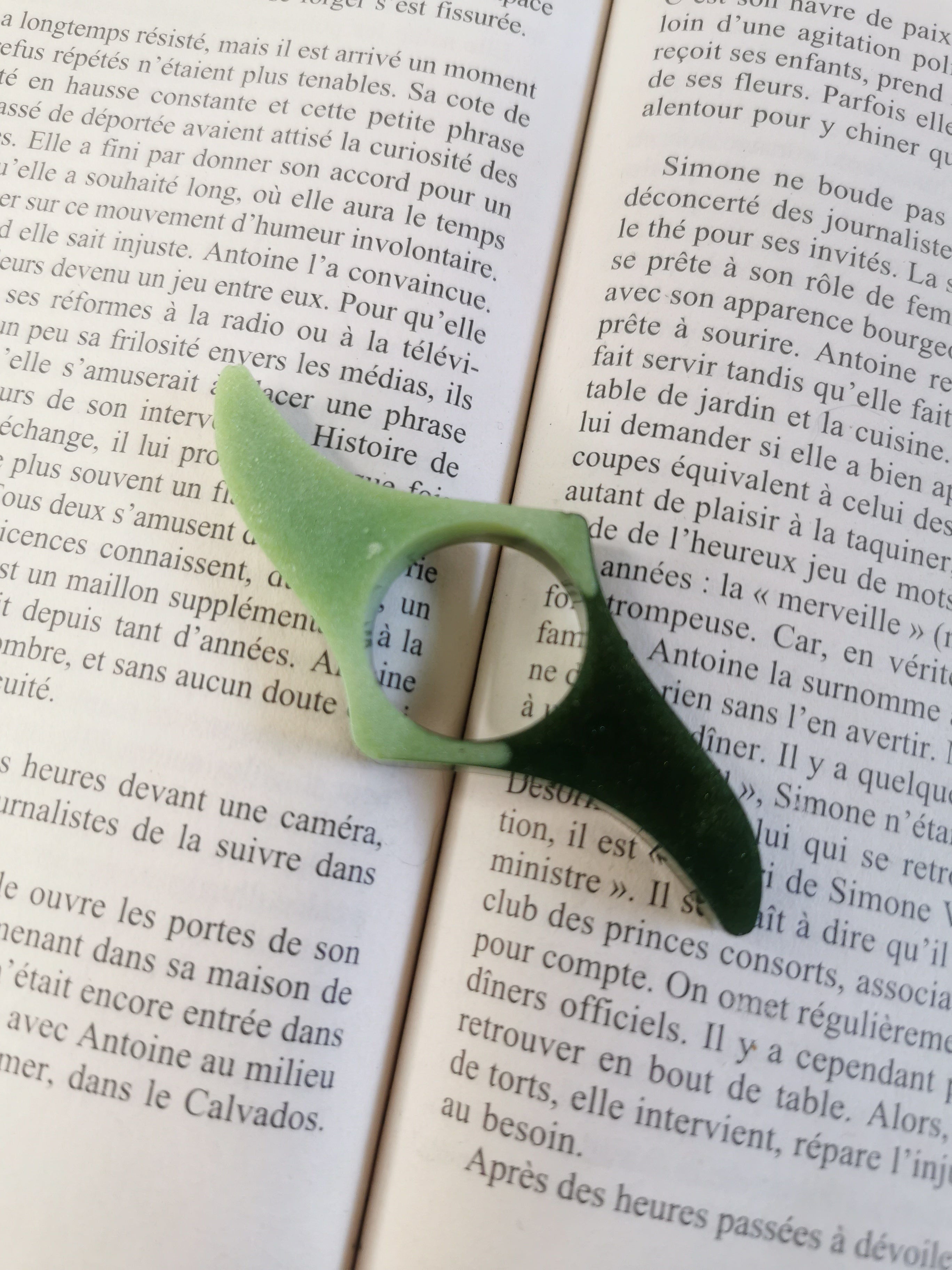 Bague de lecture duo de verts