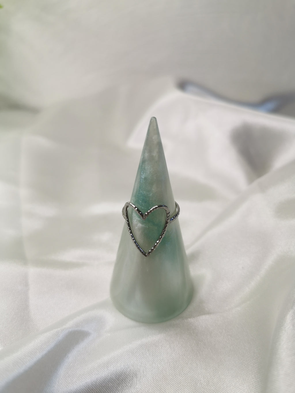 Support de bague marbré turquoise