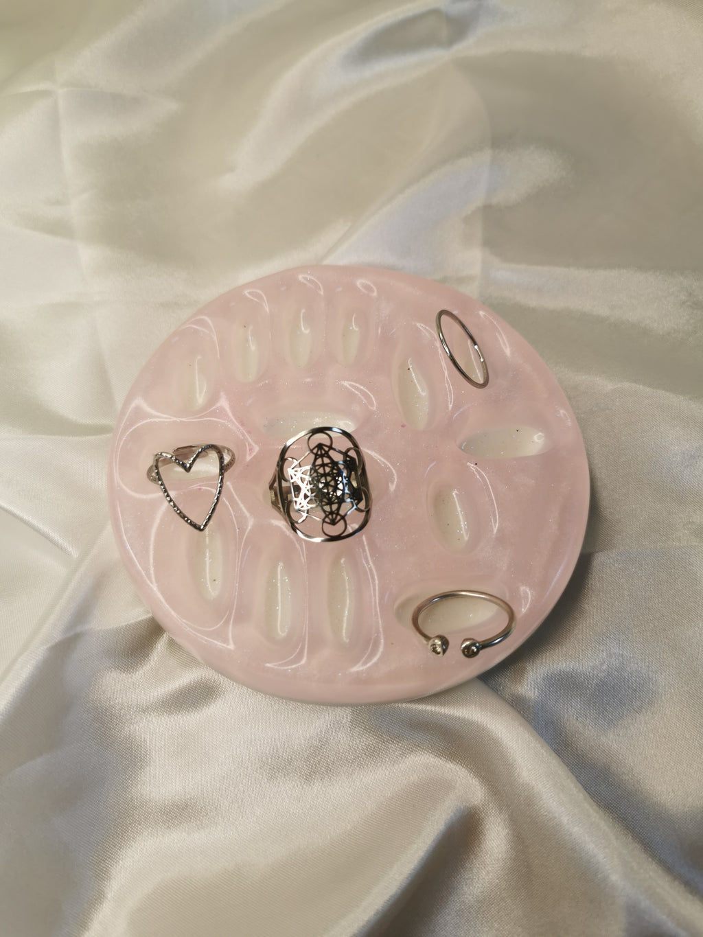 Support de bague imitation Quartz Rose