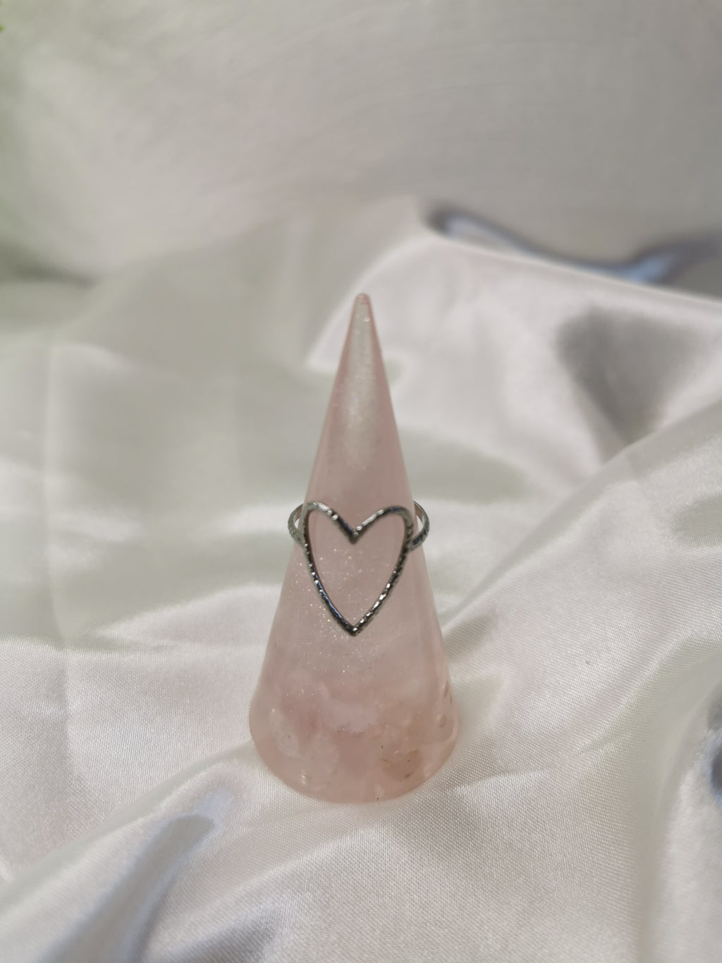 Support de bague avec inclusion de Quartz Rose