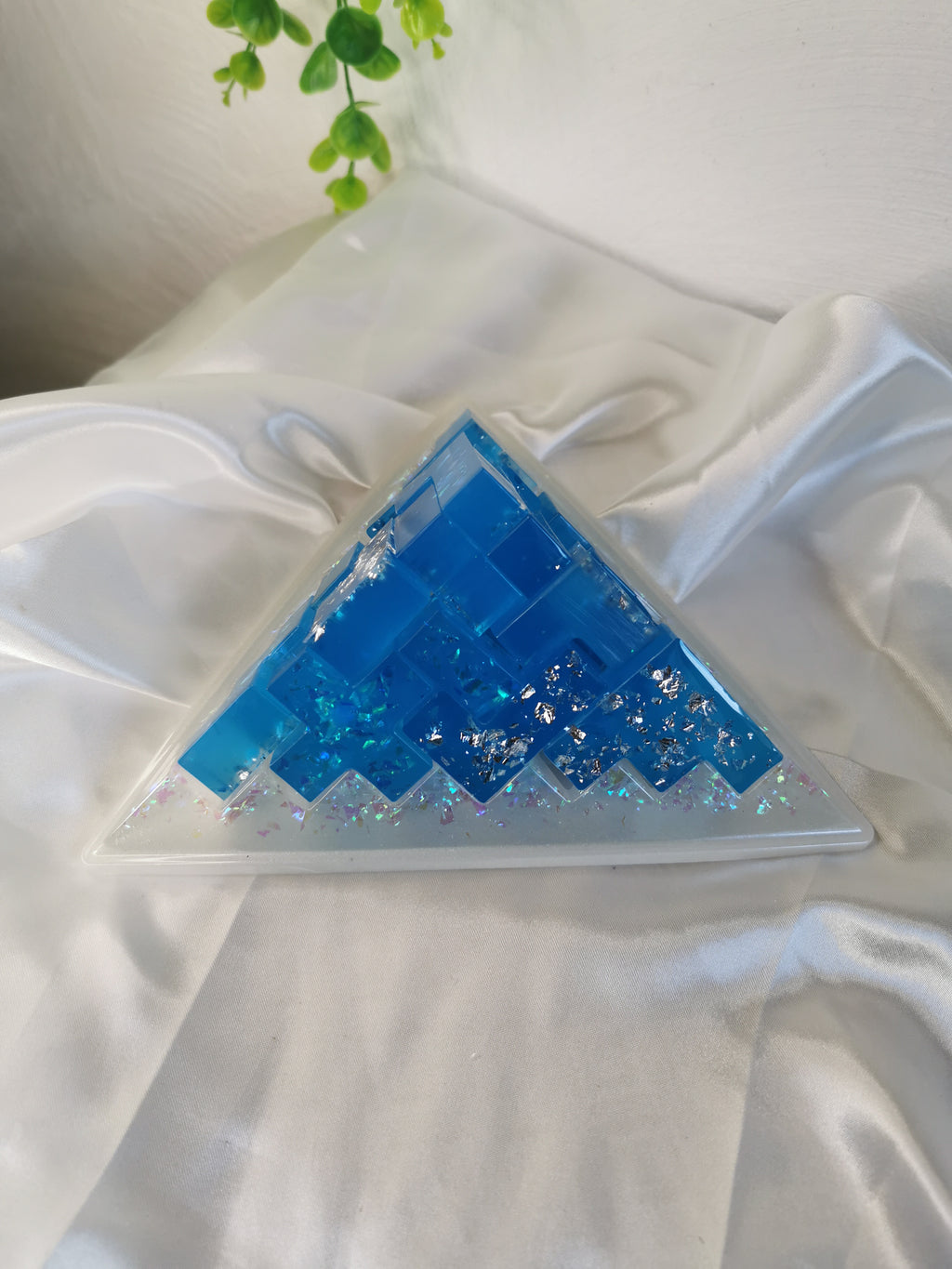 Casse tête pyramide bleu Phosphorescent