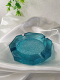 Cendrier bleu effet cristaux