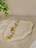 Vide poche nuage blanc et or