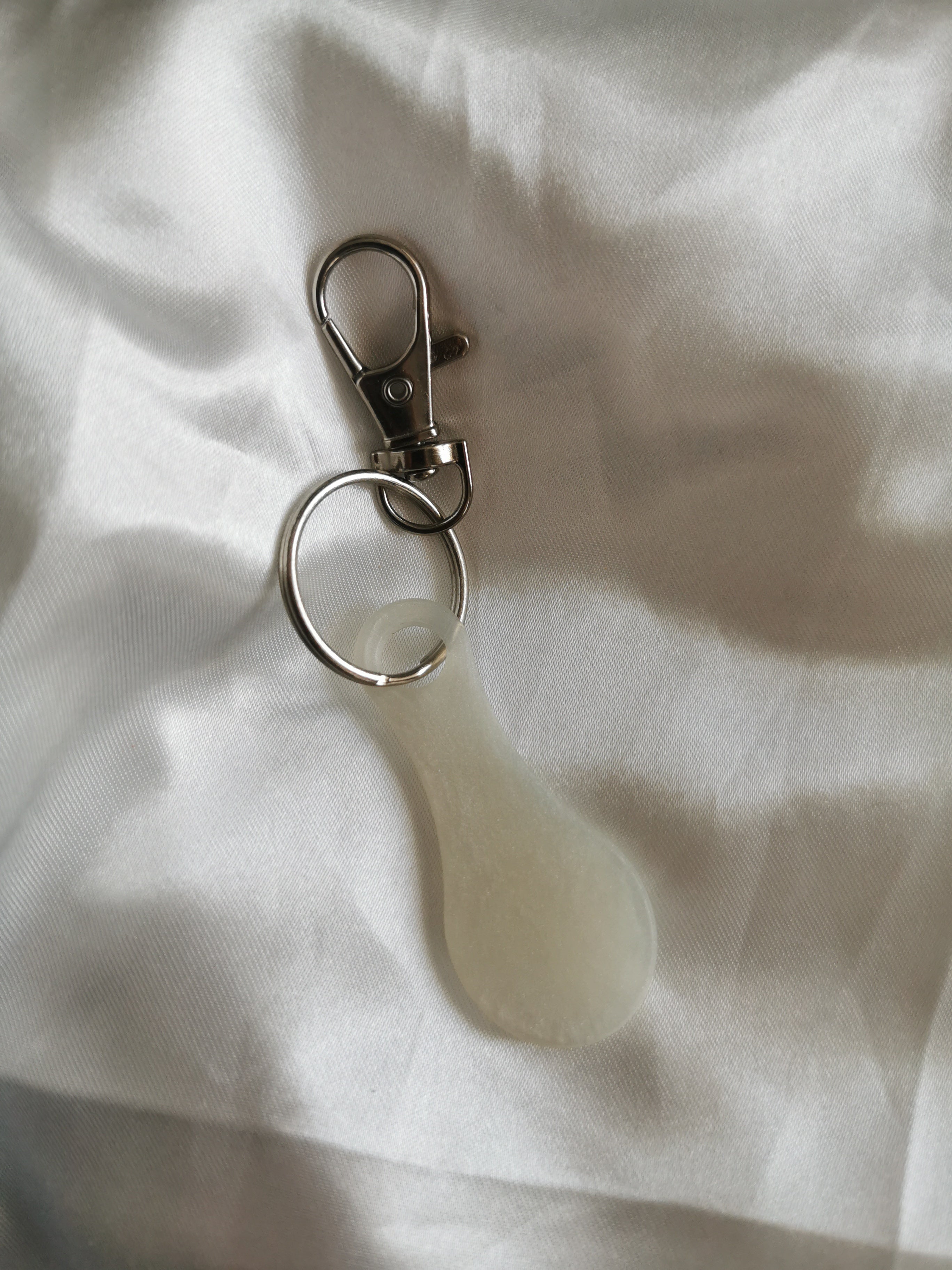 Jeton de caddie blanc nacré