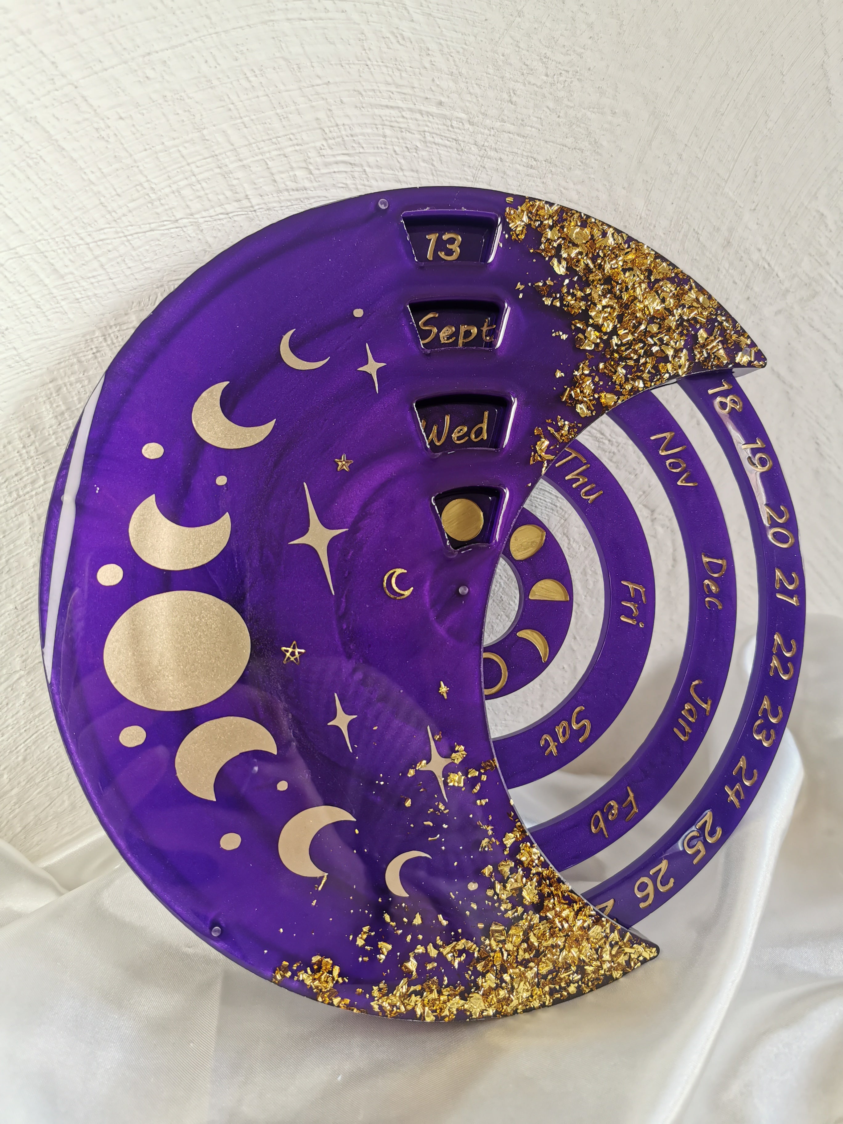 Calendrier Lunaire violet et Or