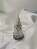 Support de bague blanc et Argent