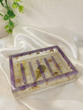 Porte savon romance fleurie