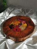 Dessous de plat bois et fleurs