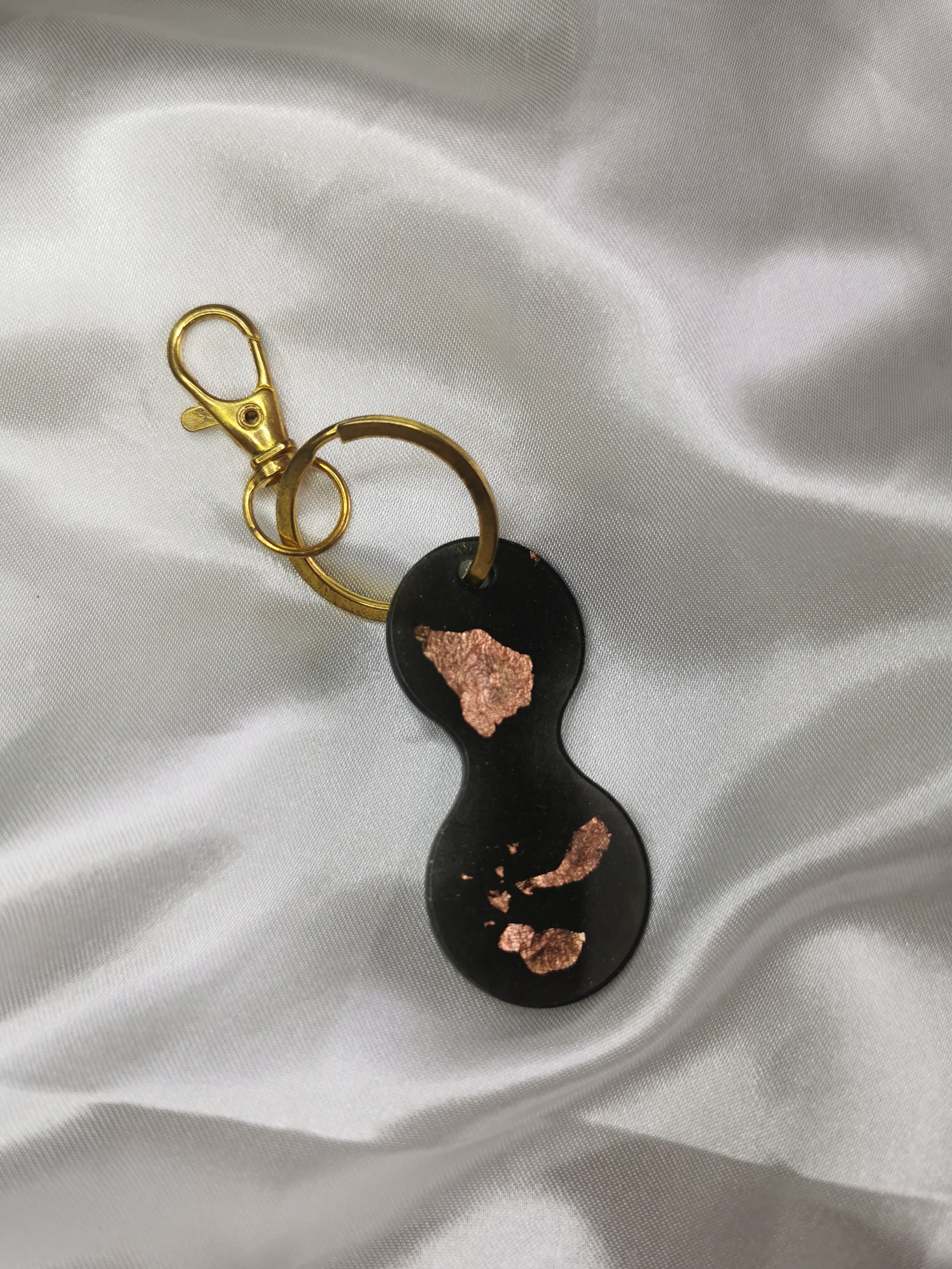 Jeton de caddie noir et rose gold