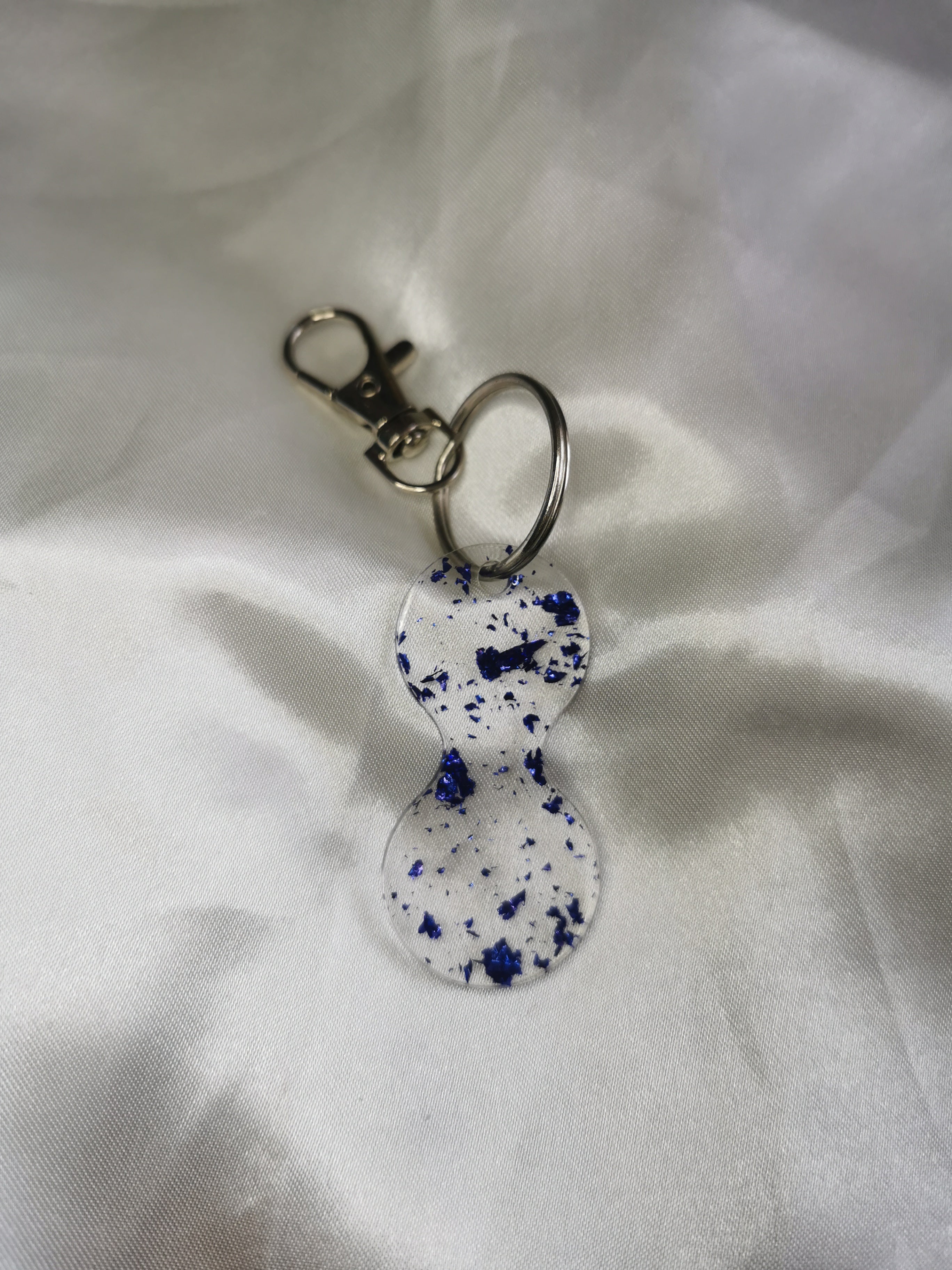 Jeton de caddie pailletes bleu nuit